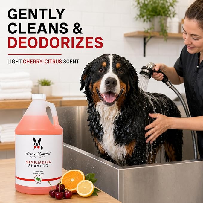 Warren London Neem & Oatmeal Dog Shampoo, 8:1 Concentrate, 1 Gallon