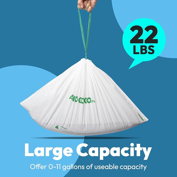 50 Pack Litter Box Liners, Compatible with PetSafe ScoopFree OpenSky Automatic Litter Box, Large Capacity Waste Bin Liners, Heavy Duty, Thick Drawstring Refill Bags, 25.39" x 12.6"