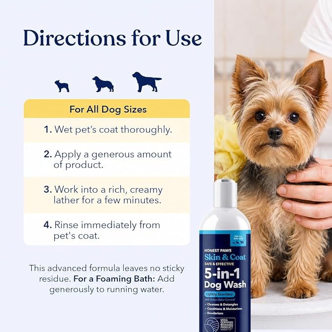 Dog Shampoo and Conditioner, Odor Control, Itchy Skin, Sensitive Skin | Itchy Skin Relief, Oatmeal Shampoo for Dogs, Anti-Itch for Allergies and Itching, Moisturizing Dry Skin, Natural