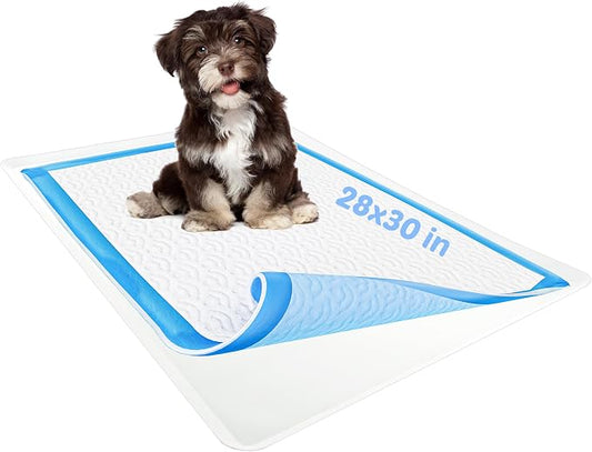 TidyFriend Dog Pee Pad Holder Tray Fits for 28” x 30” Wee Wee Pee Pads - Stable Grip, Raised Edges, Quick-Wipe Silicone Surface Dog Potty Tray Holder for Indoor Flooring Protection (White)