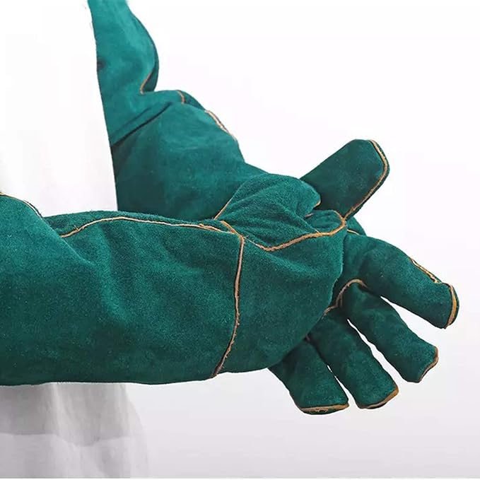 Animal Handling Gloves - 60CM Durable Bite & Scratch Resistant Gloves for Bathing, Grooming, Welding, Handling Dogs, Cats, Birds, Snakes, Parrots, Lizards, Reptiles