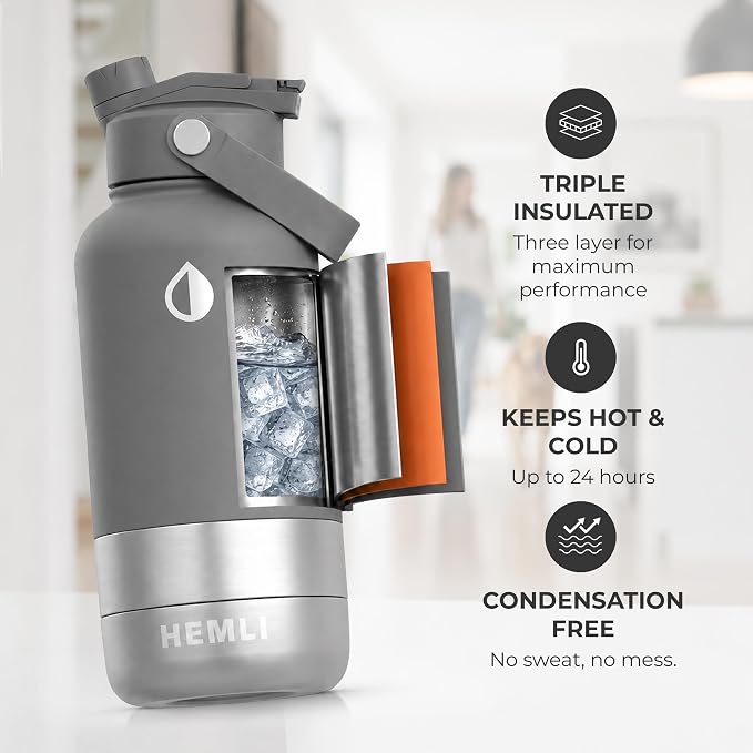 32 oz. Dog Water Bottle, Insulated Dog Travel Water Bottle, Stainless Steel Pet Water Bottle Dispenser Portable Food and Water Bowl for Dogs for Walking Dog Canteen Travel Kit