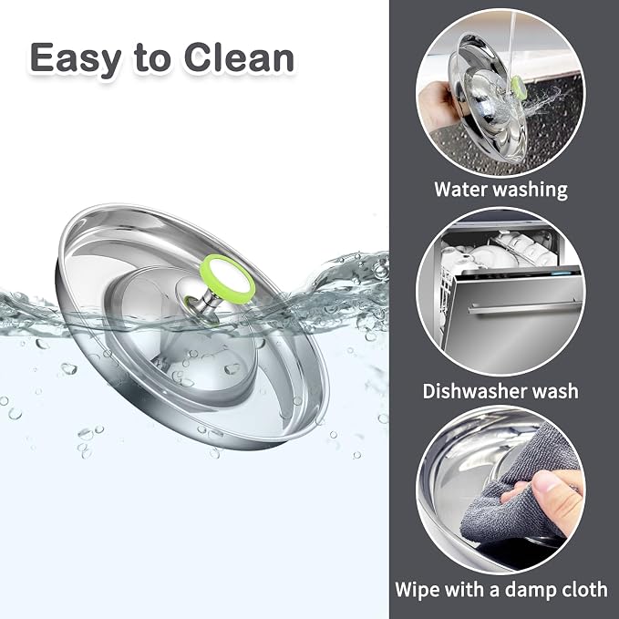 Fhiny 2Pack Stainless Steel Puppy Bowls, Pet Weaning Feeding Dish with Scoop for Litters Pets Silver Dog Food and Water Slow Feeder Bowl with Handle Container for Dogs Cats (M:11.8" Dia, 5¼ Cups)