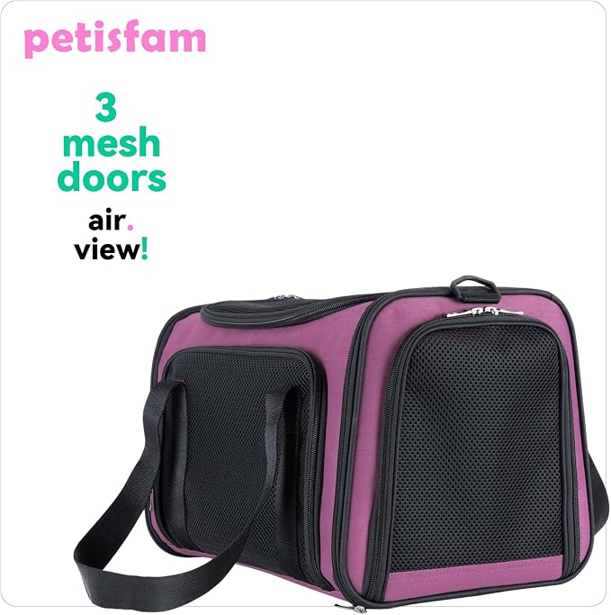 Easy Load Pet Carrier for Medium Cats and Small Dogs
