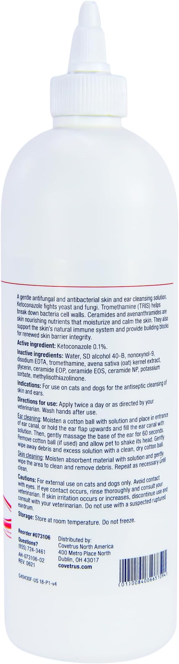 CeraSoothe® KET Antiseptic Flush for Dogs & Cats – Antifungal & Antibacterial Ear and Skin Cleanser, 16 oz