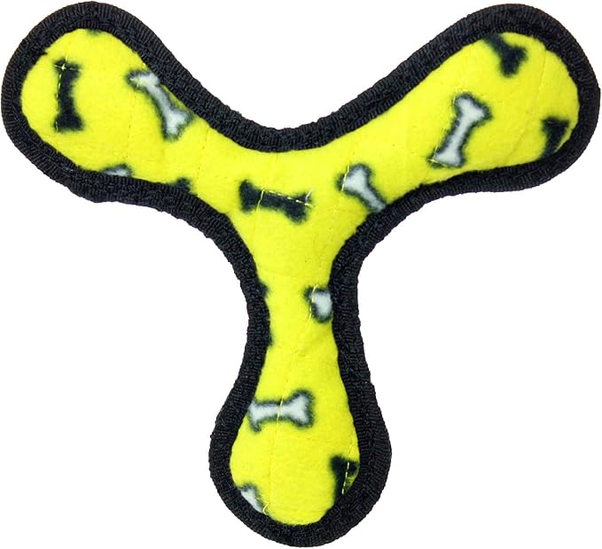 TUFFY® : 2 Pack Boomerang Dog Toy: Ultra Durable Plush Toy with Multiple Layers & Reinforced Seams, Washable and Floats, Original Construction