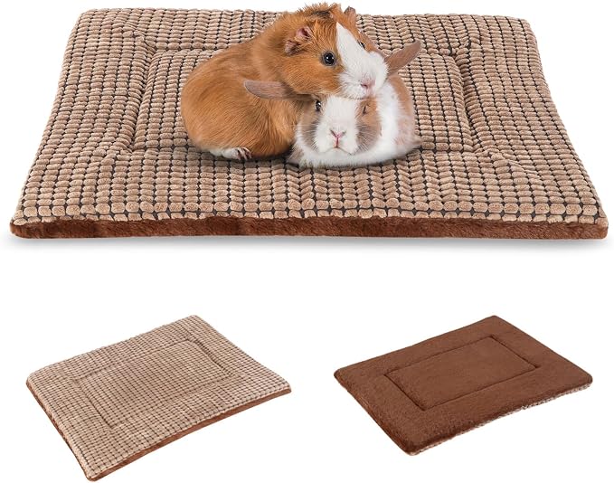 BVAGSS Reversible Dog Crate Pad, Memory Foam Pet Bed Mat, Soft Warm Machine Washable Sleeping Kennel Mattress for Small Medium Dogs XH079 (21''x13''x1.6'',Brown)