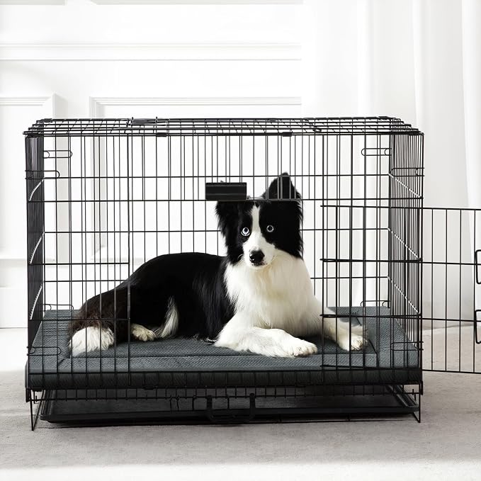 Dog Bed for Crate, Small Dog Crate Beds, Washable Pet Bed Mat Kennel Pad | 30" Medium Pet Beds Mat W/ Soft Wavy Plush Comfortable Anti-Slip Sleeping Mattress for Dogs & Cats