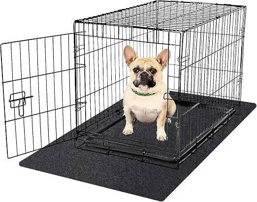 Kennel Pad Dog Crate Mat Liner, 34" x 52" - 1 Pack | Waterproof, Non-Slip, Washable Puppy Pee Pad for Kennel Training - Under Pet Cage to Protect Floors, Thin Cut to Fit Design