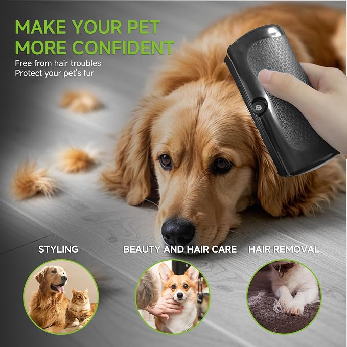 Deshedding Brush for Pets –Easy Hair Removal Tool，Dog Brush for Shedding，Shedding brush for Dogs，Cats, Rabbits, Horses