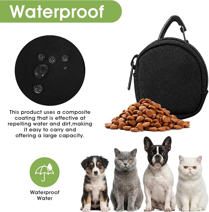 2Pcs Dog Treat Pouch for Pet Training Treat Pouch for Leash Dog | Small Treats Bag with Carabiner Walking Bag Snack Pocket as Reward Dog Snack Bag for Travel or Outdoor Use
