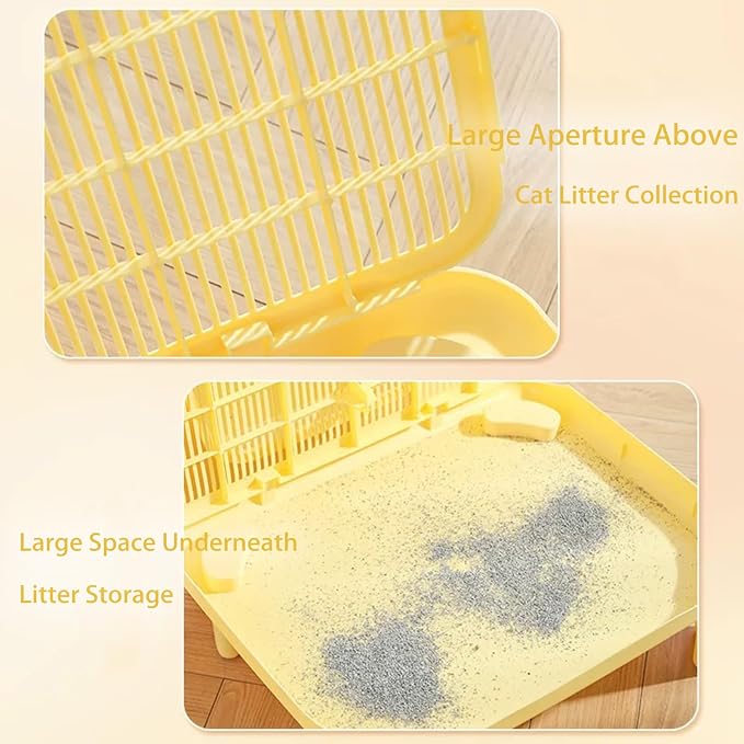 Cat Litter Mat Litter Trapping Mat,19.69"X15.95"X5.90"Litter Box Mat,Waterproof Cat Mats for Litter Large,Easy Clean,Non-Slip Litter Mat for Cat,Urine-Proof Kitty Litter Catcher Mat,Washable (Grey)