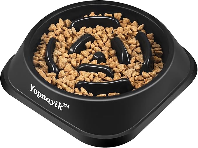 Yopnoyik Slow Feeder Dog Bowls for Healthy Eating, Non-Slip and Anti-Choking Design, Reduces Bloating & Overeating for Large Dogs, Easy to Clean