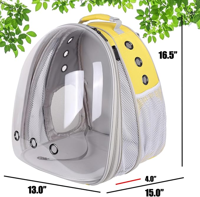 Front Extension Large Cat Backpack Carrier, Fit up to 20 lbs, Space Capsule Astronaut Bubble Window Pet Backpack to Transport Carry Large Cat and Small Puppy
