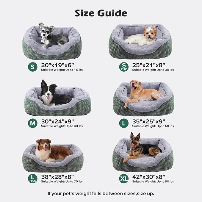 INVENHO XL Dog Beds Large Sized Dog, Washable Orthopedic Warming Soft Sleeping Durable with Anti-Slip Bottom
