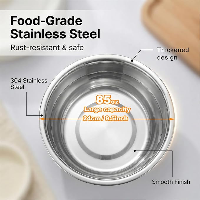 Foldable Elevated Dog Bowl Holder with 2 Large 85oz Stainless Steel Bowls, 12" Tall Raised Dog Bowl Stand for Large Breeds, Indoor and Outdoor Use