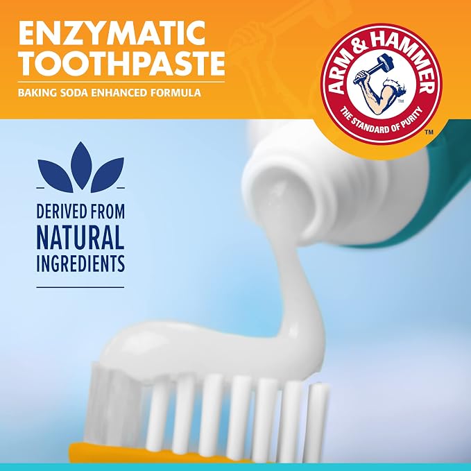 Arm & Hammer for Pets Enzymatic Dog Dental Care Kit, Chicken Flavor Toothpaste with Baking Soda for Plaque, Tartar, and Bad Breath, Double-Sided Toothbrush and Finger Brush Included, 2.5 Oz - 48 Pack