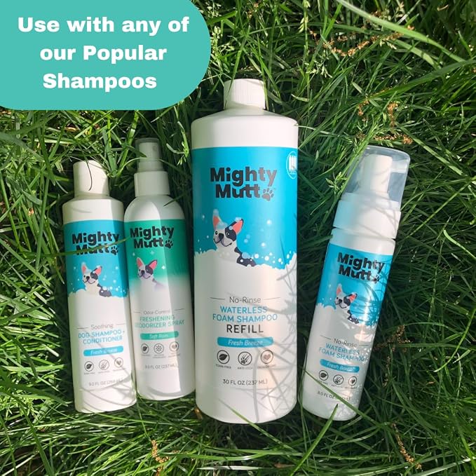 Mighty Mutt Dog Bath Brush | Massage Rubber Soft Bristle Brush for Easy Pet Grooming | Wet or Dry Dog Shampoo | Soothing, Deep Cleaning Dog Scrubber for Bath | Dogs & Cats