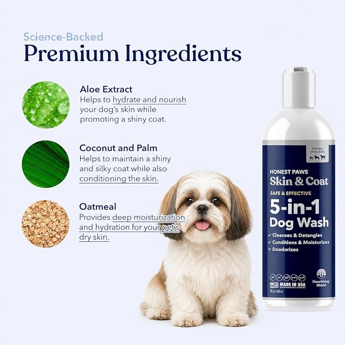 Dog Shampoo and Conditioner, Puppy Shampoo, Itchy Skin Relief, Small Dogs | Sensitive Skin Dog Wash, Anti-Itch Puppy Wash for Small Dogs, Puppy Shampoo and Conditioner, Natural Dog Body Wash