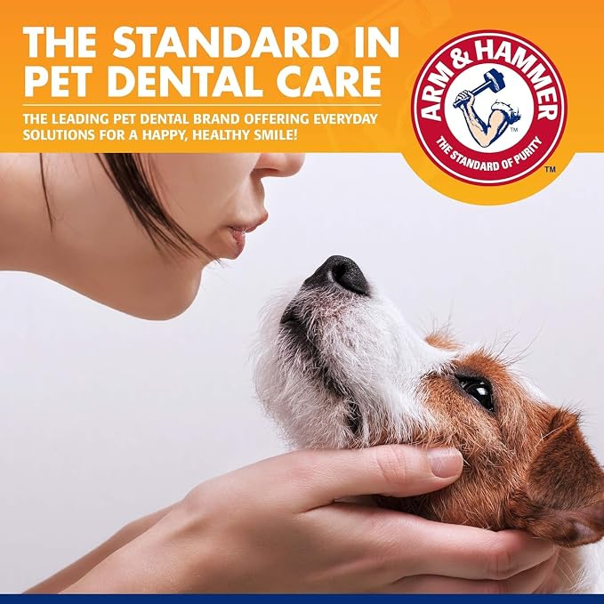 Arm & Hammer for Pets Tartar Control Dog Dental Care Kit, Banana Mint Flavor Toothpaste with Baking Soda, Double-Sided Toothbrush and Finger Brush Included, 2.5 Oz, 3-Piece - 2 Pack