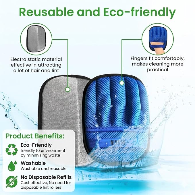 A Pet Self Cleaning Skin Friendly Brush and A Pet Hair Removal Glove