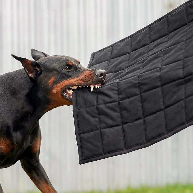 Chew Proof Dog Mat for Aggressive Chewers, 28" x 42" Machine Washable Dog Crate Pad Quilted Mat, Ultra-Durable Indestructible Pad for Large Dogs, Black Kennel Pad