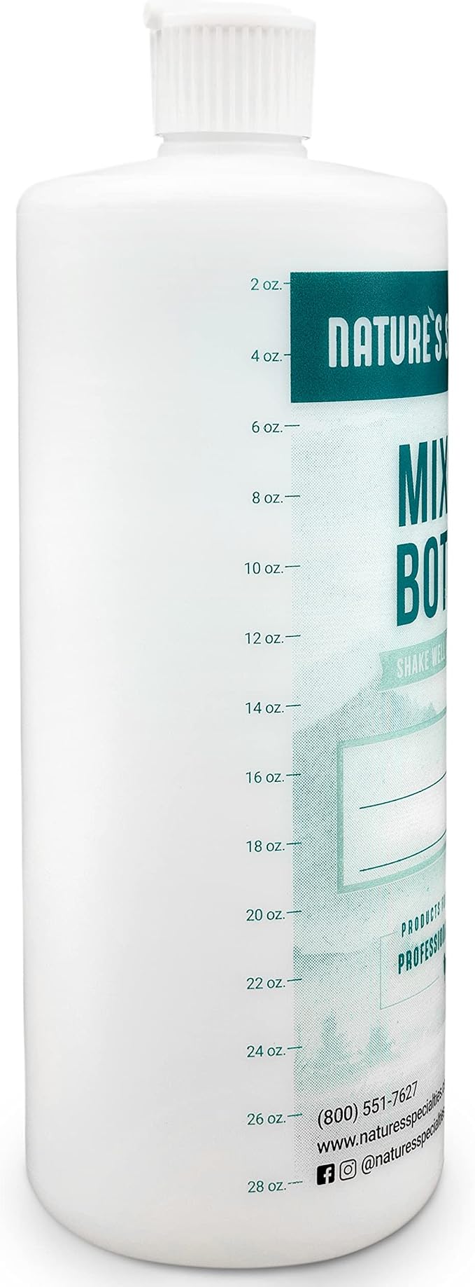Nature's Specialties Mixing Bottle and Dog Shampoo Concentrate Bundle, Easy to Read Measurements Mixing Bottle 32 oz, Plum Silky Dog Shampoo Conditioner Concentrate 16 oz