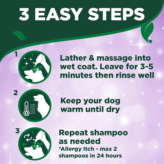 Vet's Best Hypo-Allergenic Shampoo for Dogs | Dog Shampoo for Sensitive Skin | Relieves Discomfort from Dry, Itchy Skin | Cleans, Moisturizes, and Conditions Skin and Coat , 16 oz | Hypo-Allergenic Shampoo, Cleans, Moisturizes & Conditions, Helps Relie...