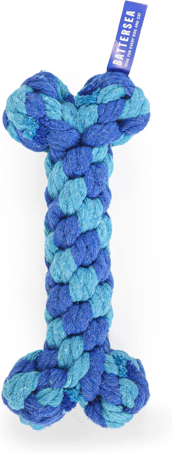 Rosewood Battersea Rope Bone Dental Chew Dog Toy, 6cm x 15cm,Blue