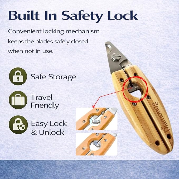 Diamondg Big Dog Heavy Duty Dog Nail Clipper and Trimmer with Full Length Hardened Steel and Wooden Handle