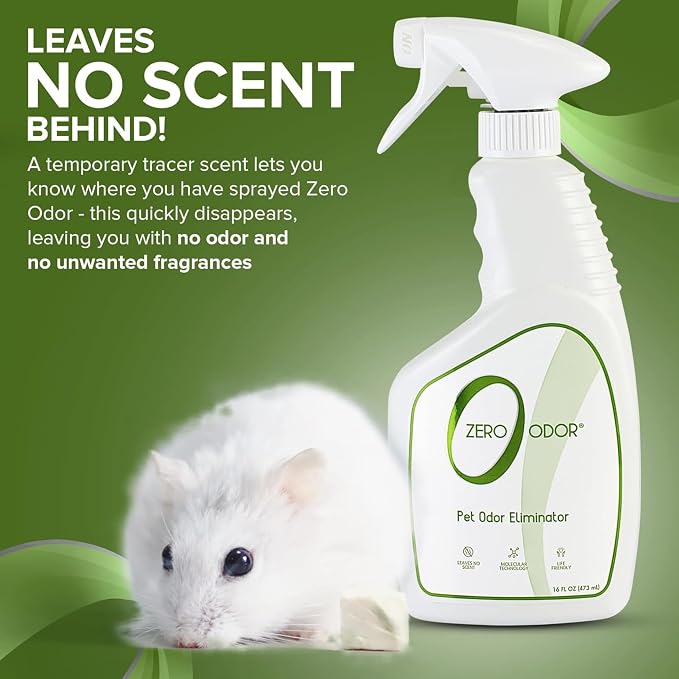 Zero Odor Pet Odor Eliminator, Air and Surface Odor Remover for Carpet, Furniture, and Pet Beds, Trigger Spray, 16 fl oz (Pack of 2)