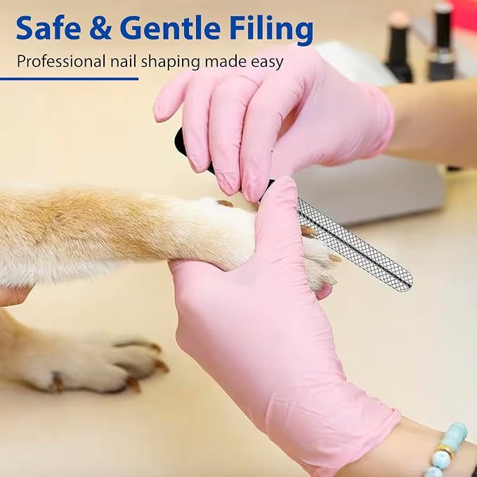 Pet Grooming Glove Set for Dogs & Cats – Premium Pet Hair Removal Glove with Free Nail Clippers & Nail File