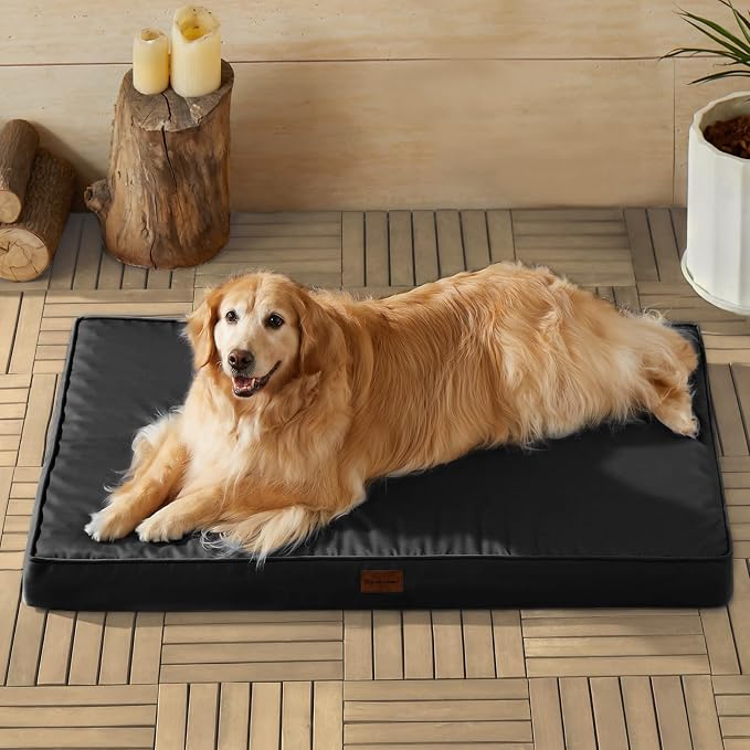 BFPETHOME Outdoor Waterproof Dog Bed for Large Dogs, Washable Cover, 30" | Outdoor & Indoor Use, Waterproof, For Medium, Large, Extra Large Dogs, Orthopedic, Egg Crate Foam, Up to 35 lbs