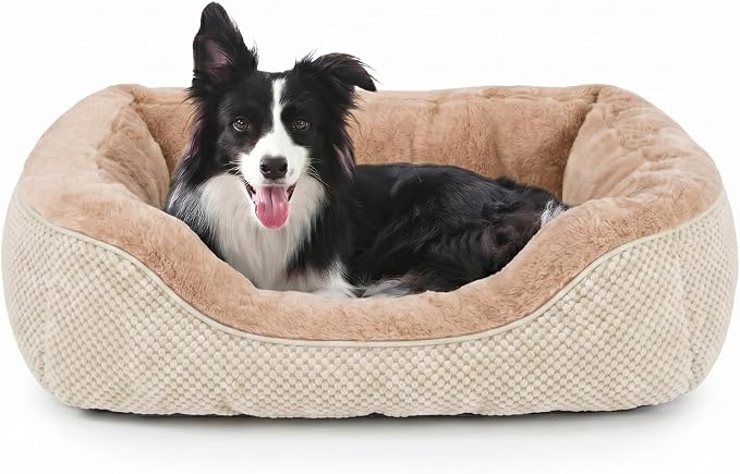 INVENHO Dog Bed Medium Size, Orthopedic Warming Soft Calming Sleeping Durable with Anti-Slip Bottom