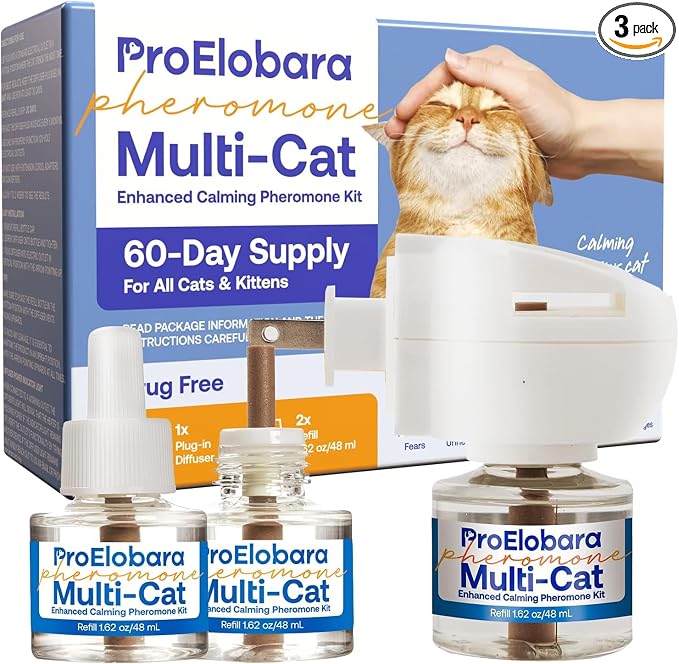 Cat Calming Pheromone Diffuser: Cat Calming Pheromones Diffusers - Reduces Stress & Anxiety with Calming Pheromones