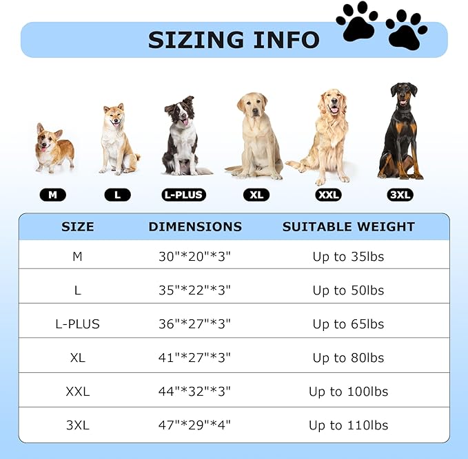 Sunheir Waterproof Dog Bed Covers Replacement Washable, Pet Bed Cover Only | Removable Machine-Washable Soft Plush Cover in Easy-Clean, Non-Slip Bottom, Zipper Closure, 35x22x3 Inches, Grey