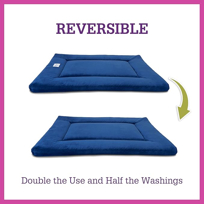 Pet Dreams Dog Crate Pad - Washable Kennel Mat, Crate Pads for Dog Cages, Non-Toxic, Flat Indoor Cat Bed, Fits iCrate 18, 24, 30, 36, 42, 48 Inches (Grey, X Large, 42")