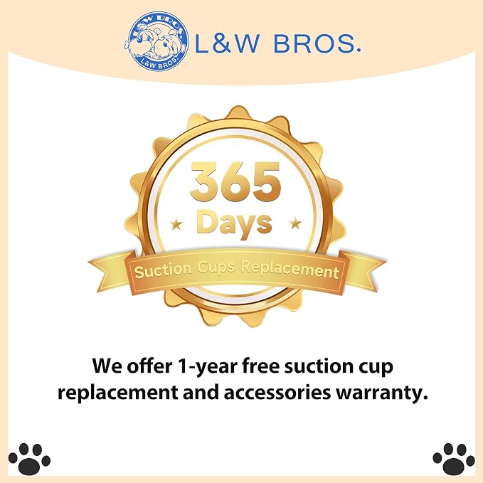 L&W BROS. Cat Window Perch Cushion Bed Hammock with 4 Updated Suction Cups Easy to Assemble Cat Window Bed for Heavy Large Cats (M 1Pc)