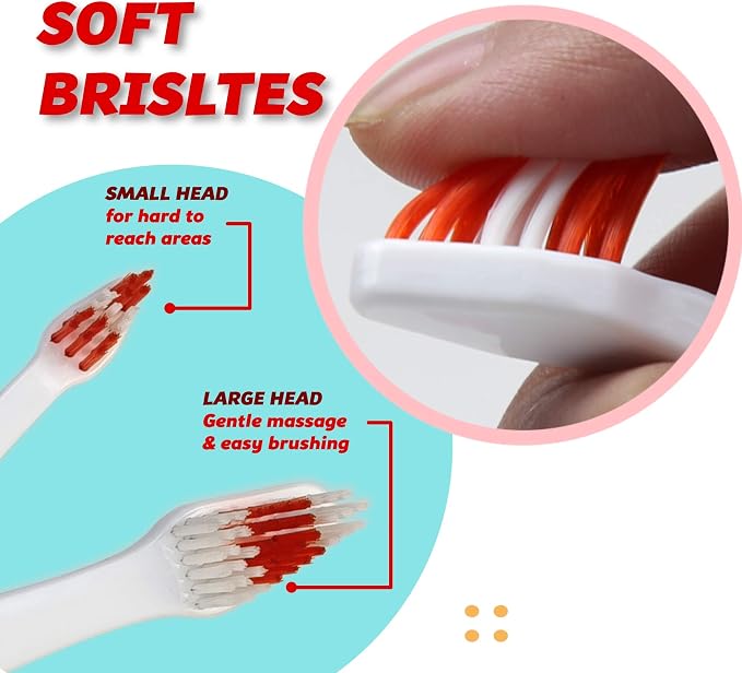 Pet Toothbrush for Dogs, Cats with Soft Bristles - Easy Teeth Cleaning & Dental Care, Non Slip Dual Head Dog Toothbrush for Medium & Large Pets, Toothpaste Not Included, Pack of 1 Green