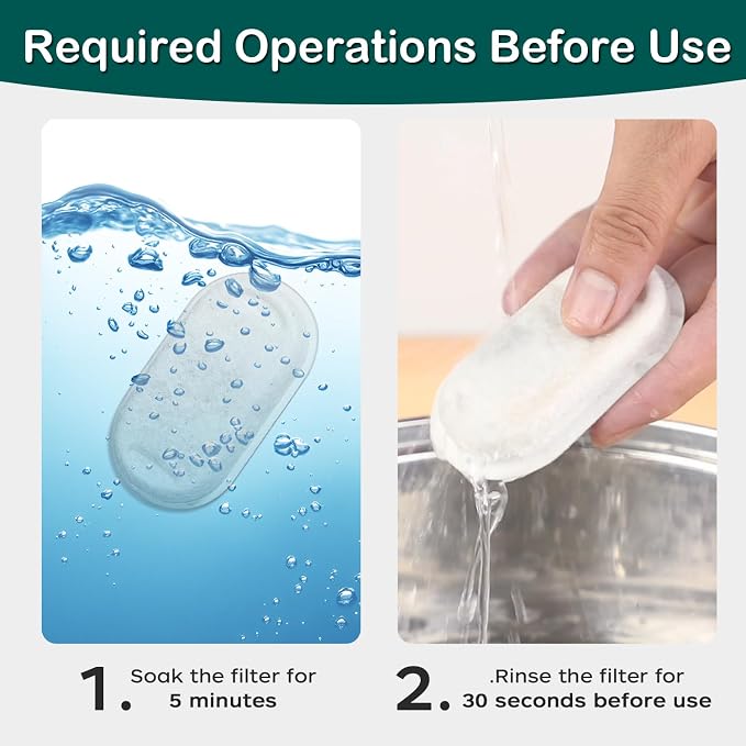 Cat Water Fountain Filter,8 Pack Cat Fountain Filter Replacement for Stainless Steel 67oz/2L and 3.2L/108oz Pet Water Fountain,Pet Fountain Filters Replacement(4+4 Pack)