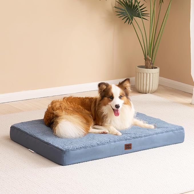 EHEYCIGA Orthopedic Dog Bed Extra Large with Removable Washable Cover, 41IN | Egg Crate Foam Support, Durable Oxford fabric, Non-Slip Bottom, Machine Washable, Soft Waterproof Plush Pet Bed Mat For Crate