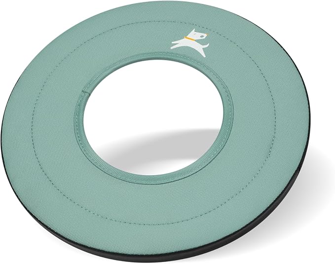 OllyDog Mini Super Flyer, Dog Flying Disc – Floating Fetch Toy, Soft on Teeth, Eco-Friendly Recycled Material, Lightweight, for Small & Medium Dogs (Surf, 9")