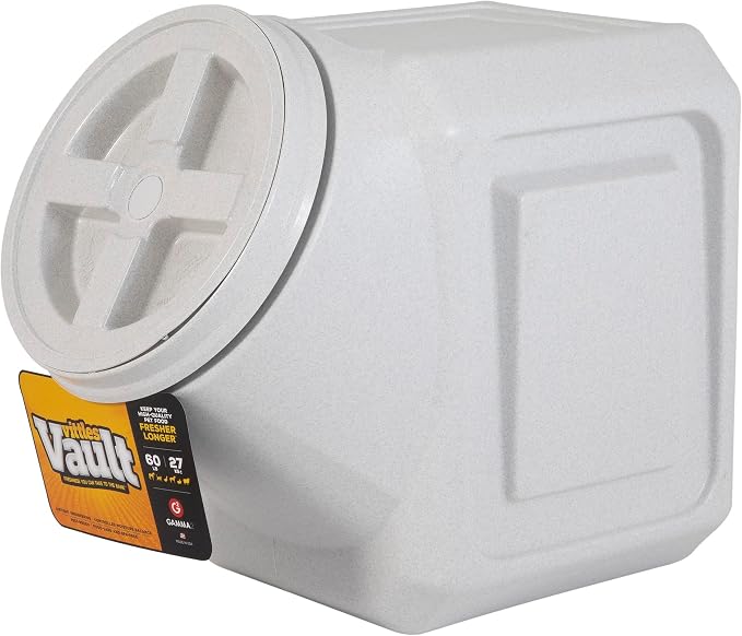 Vittles Vault Airtight Stackable Pet Food Storage Container Up to 60lbs | With Sealing Lid for Dry Pet Food, Made in USA, Measures 14.5 In L x 19 In H