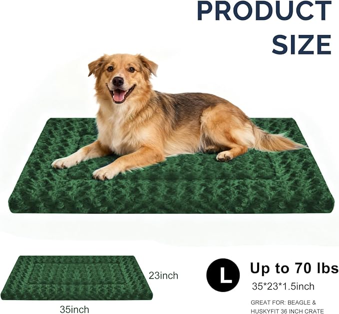 Dog Bed Mat - Dog Crate Pad - Reversible Dog Mat for Pet Comfort - Soft Bed Pads with Dual-Sided Design for All Seasons - Durable, Machine Washable Mat for Crates, Travel, and Home