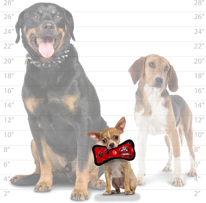 TUFFY® : 2 Pack Bone Dog Toy: Ultra Durable Plush Toy with Multiple Layers & Reinforced Seams, Washable and Floats, Original Construction