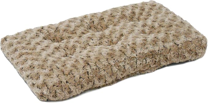 MidWest Homes for Pets Small QuietTime Deluxe Mocha Ombré Swirl Plush Pet Bed, Machine Washable, Non-Skid Bottom, Soft Crate Mat for 24-inch Crates