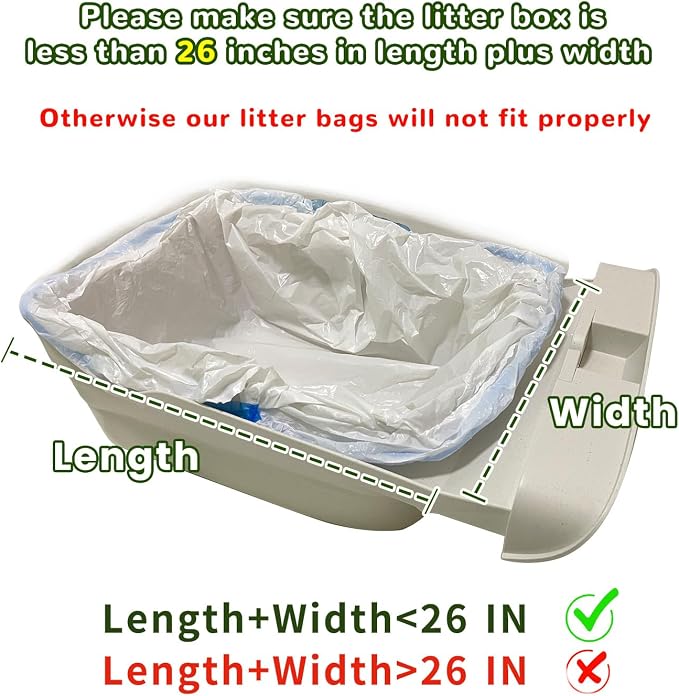 120 Count Litter Bags Compatible with Neakas M1 and Autoscooper 11 Open-Top Self-Cleaning Cat Litter Box, 6 Rolls Cat Litter Waste Receptacles Bags (120 Count)