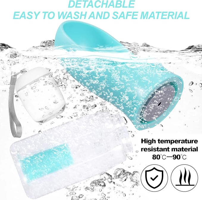 3-in-1 Portable Dog Water Bottle Dispenser,Crate with Food Container, Replaceable Waste Bags,Dog Stuff Accessories Items, Puppy Essentials Necessities,for Walking&Hiking(20oz-Blue)