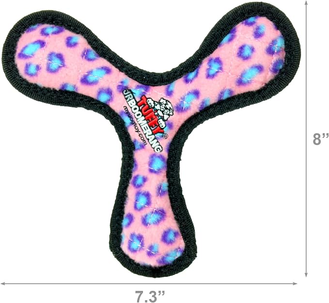 TUFFY® : (2 Pack Boomerang Dog Toy: Ultra Durable Plush Toy with Multiple Layers & Reinforced Seams, Washable and Floats, Original Construction