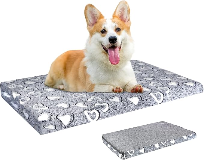 VANKEAN Reversible Cool/Warm Crate Mat Waterproof Washable Firm S-XXL Grey